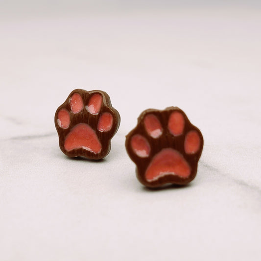 Paw Print Studs